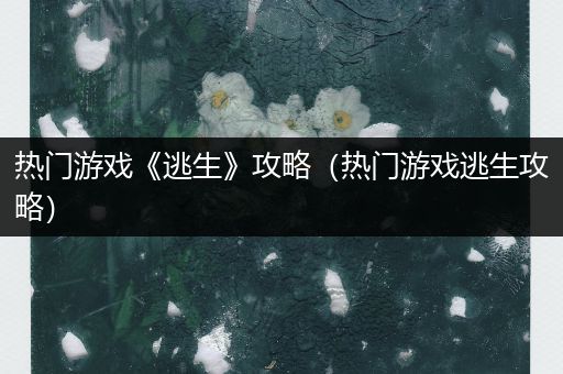 热门游戏《逃生》攻略（热门游戏逃生攻略）