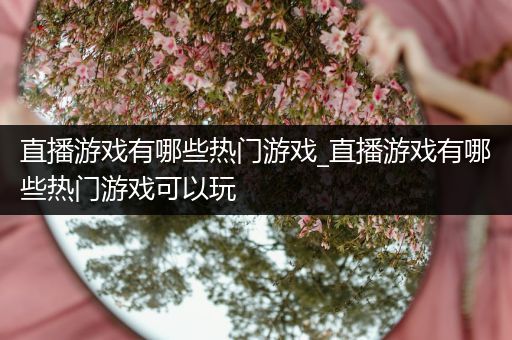 直播游戏有哪些热门游戏_直播游戏有哪些热门游戏可以玩