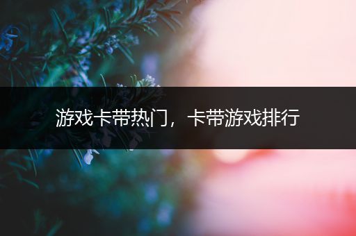 游戏卡带热门，卡带游戏排行