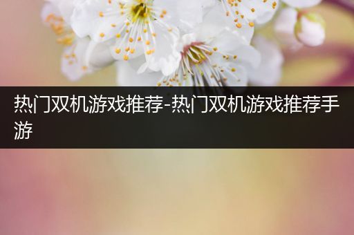 热门双机游戏推荐-热门双机游戏推荐手游