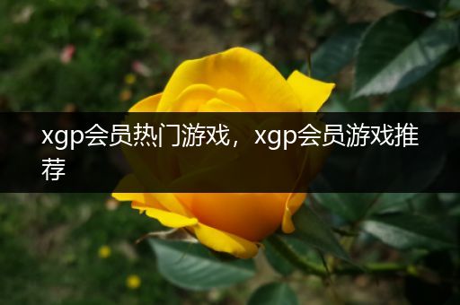 xgp会员热门游戏，xgp会员游戏推荐