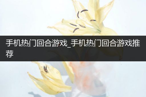 手机热门回合游戏_手机热门回合游戏推荐