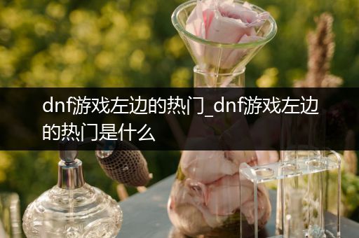 dnf游戏左边的热门_dnf游戏左边的热门是什么