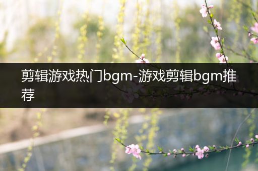 剪辑游戏热门bgm-游戏剪辑bgm推荐