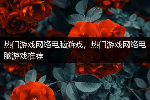 热门游戏网络电脑游戏，热门游戏网络电脑游戏推荐