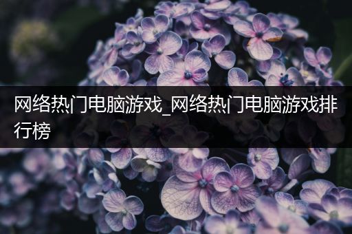 网络热门电脑游戏_网络热门电脑游戏排行榜