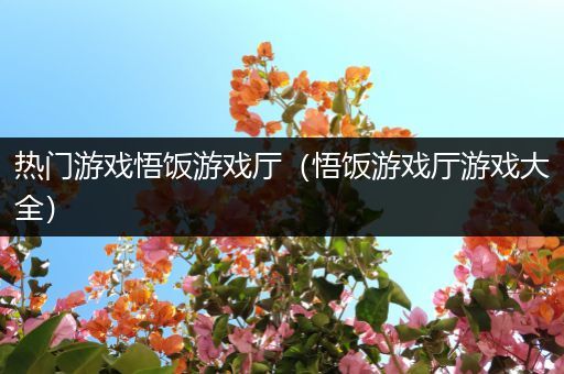 热门游戏悟饭游戏厅（悟饭游戏厅游戏大全）