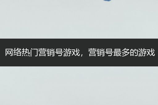 网络热门营销号游戏，营销号最多的游戏