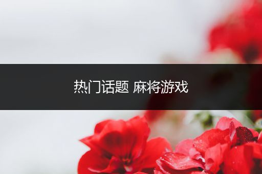 热门话题 麻将游戏