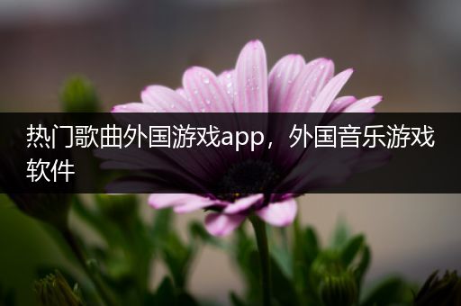 热门歌曲外国游戏app，外国音乐游戏软件