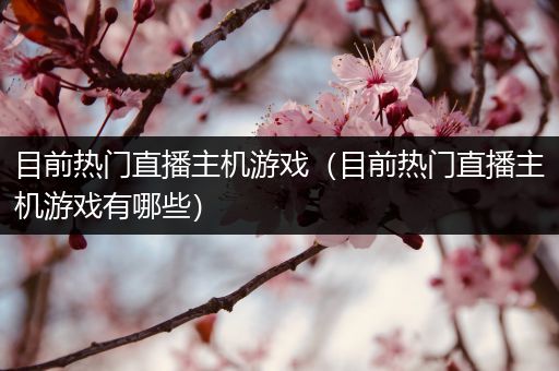 目前热门直播主机游戏（目前热门直播主机游戏有哪些）