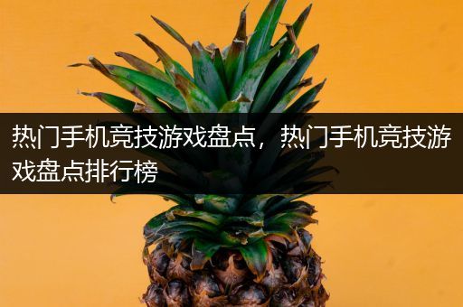 热门手机竞技游戏盘点，热门手机竞技游戏盘点排行榜