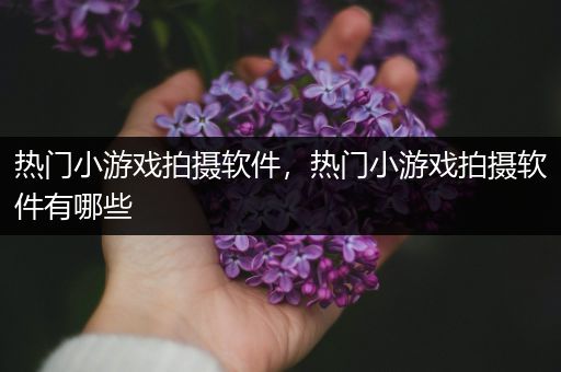 热门小游戏拍摄软件，热门小游戏拍摄软件有哪些