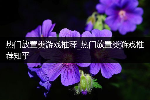 热门放置类游戏推荐_热门放置类游戏推荐知乎