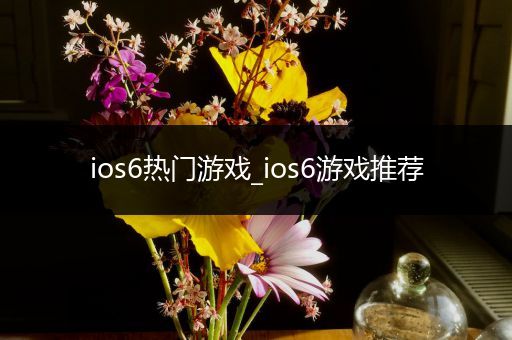 ios6热门游戏_ios6游戏推荐