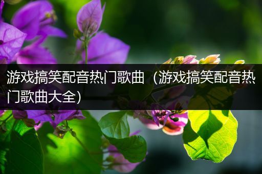 游戏搞笑配音热门歌曲（游戏搞笑配音热门歌曲大全）