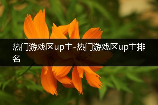 热门游戏区up主-热门游戏区up主排名