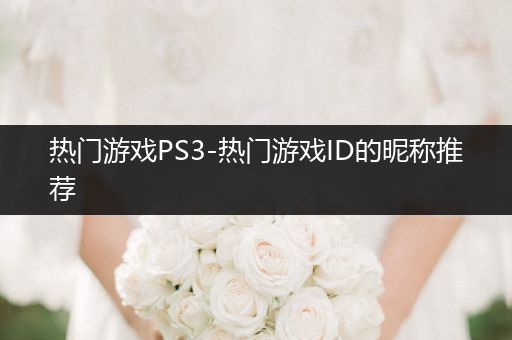 热门游戏PS3-热门游戏ID的昵称推荐