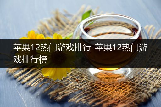 苹果12热门游戏排行-苹果12热门游戏排行榜