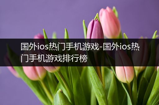 国外ios热门手机游戏-国外ios热门手机游戏排行榜