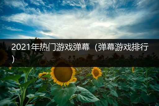 2021年热门游戏弹幕（弹幕游戏排行）