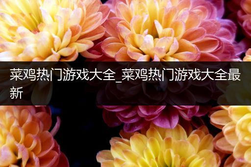 菜鸡热门游戏大全_菜鸡热门游戏大全最新