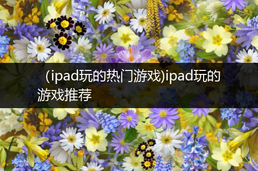 （ipad玩的热门游戏)ipad玩的游戏推荐